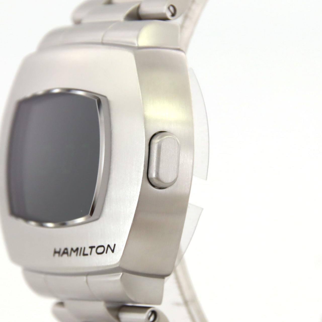新品電池で安心出荷】 ハミルトン アメリカンクラシック パルサー デジタル クォーツ 腕時計 HAMILTON AMERICAN CLASSIC  PSR DIGITAL QUARTZ H52414131 ブラック メンズ ブランド 時計 新品 メンズ腕時計