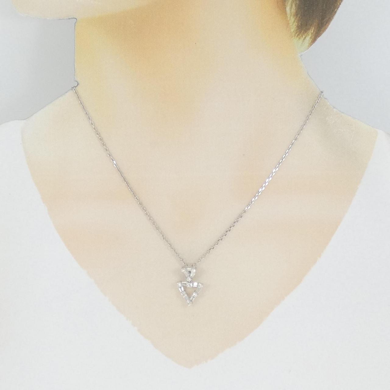 K18WG ダイヤモンド ネックレス 0.71CT