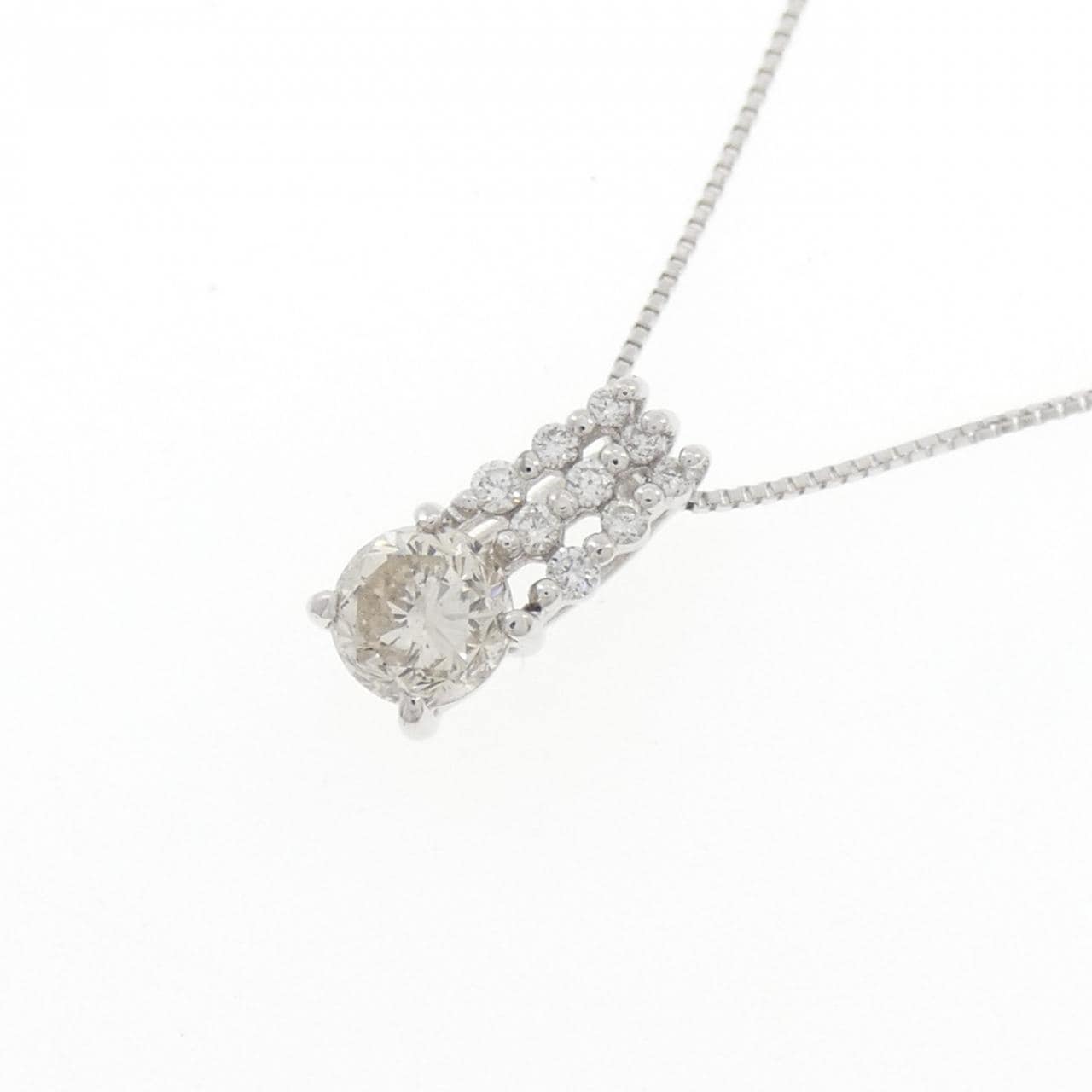 K18WG ダイヤモンド ネックレス 0.55CT
