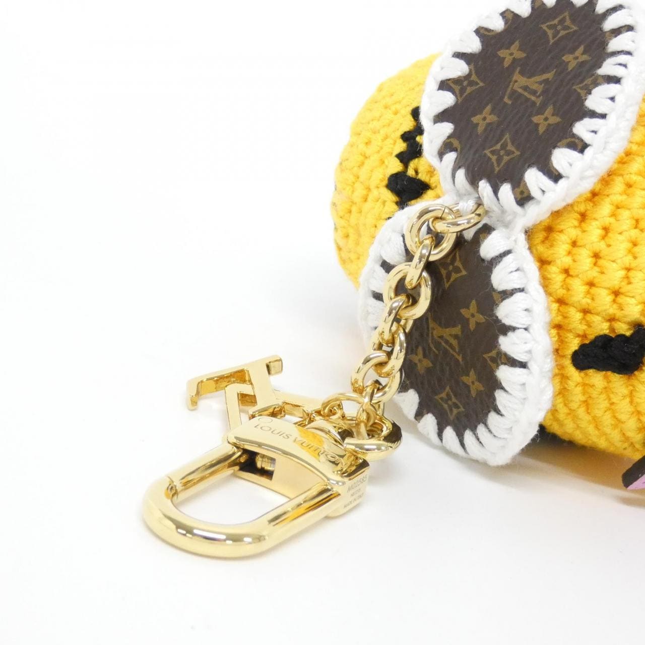 ルイヴィトン モノグラム バッグチャーム ビー LVクロシェ M02585