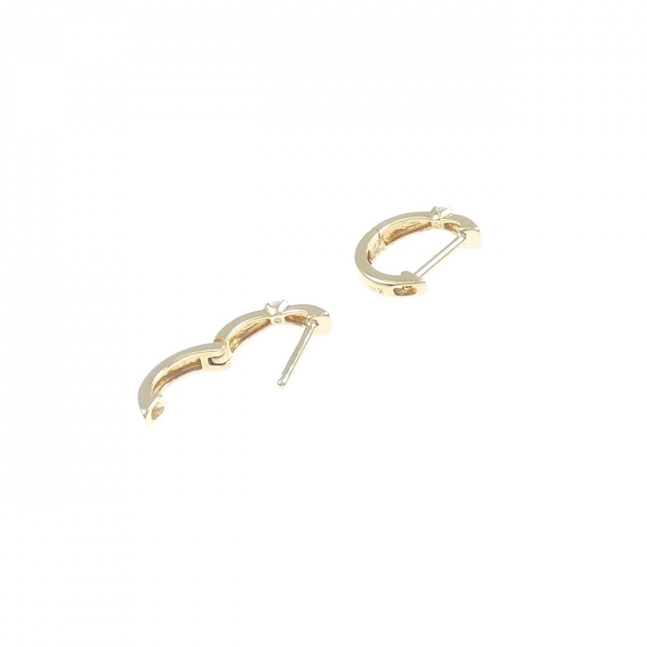 K10YG ダイヤモンド ピアス