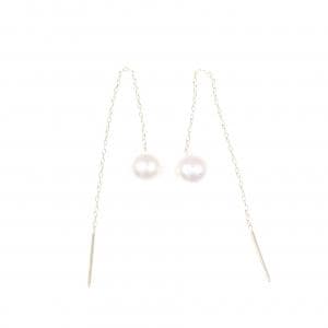 K18PG アコヤパール ピアス 6.4mm