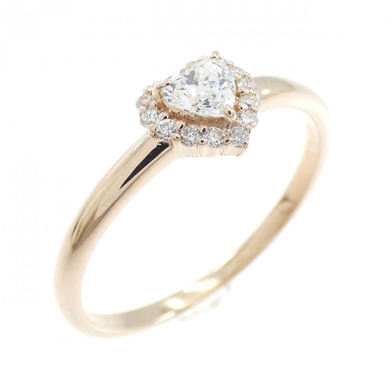 クミキョク ハート ダイヤモンド リング 0.13CT