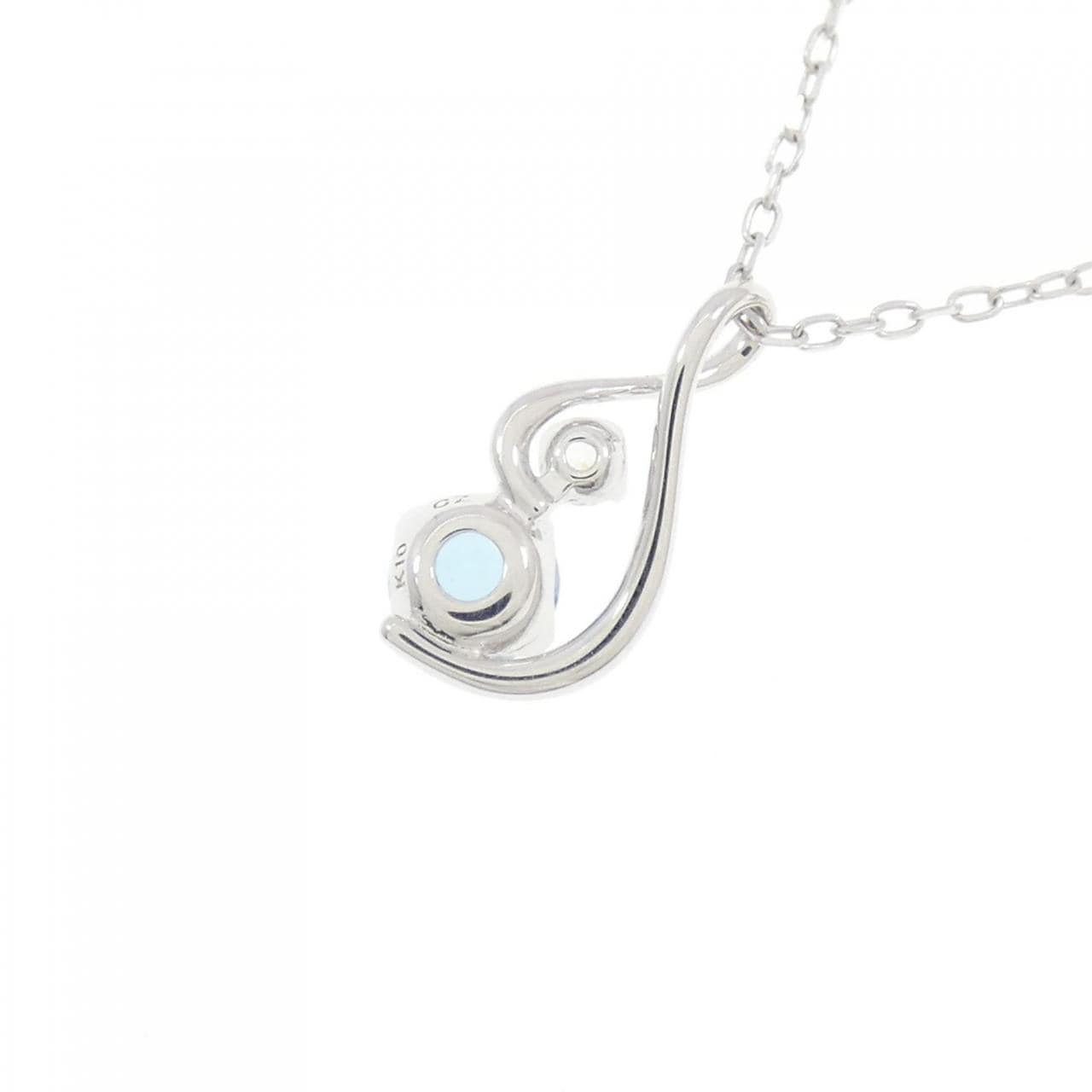 K10WG blue Topaz necklace