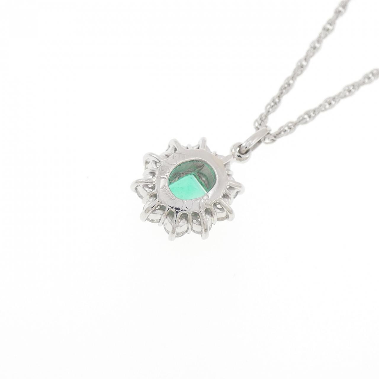 PT900/PT850 エメラルド ネックレス 0.61CT