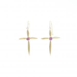 K18YG ガーネット ピアス