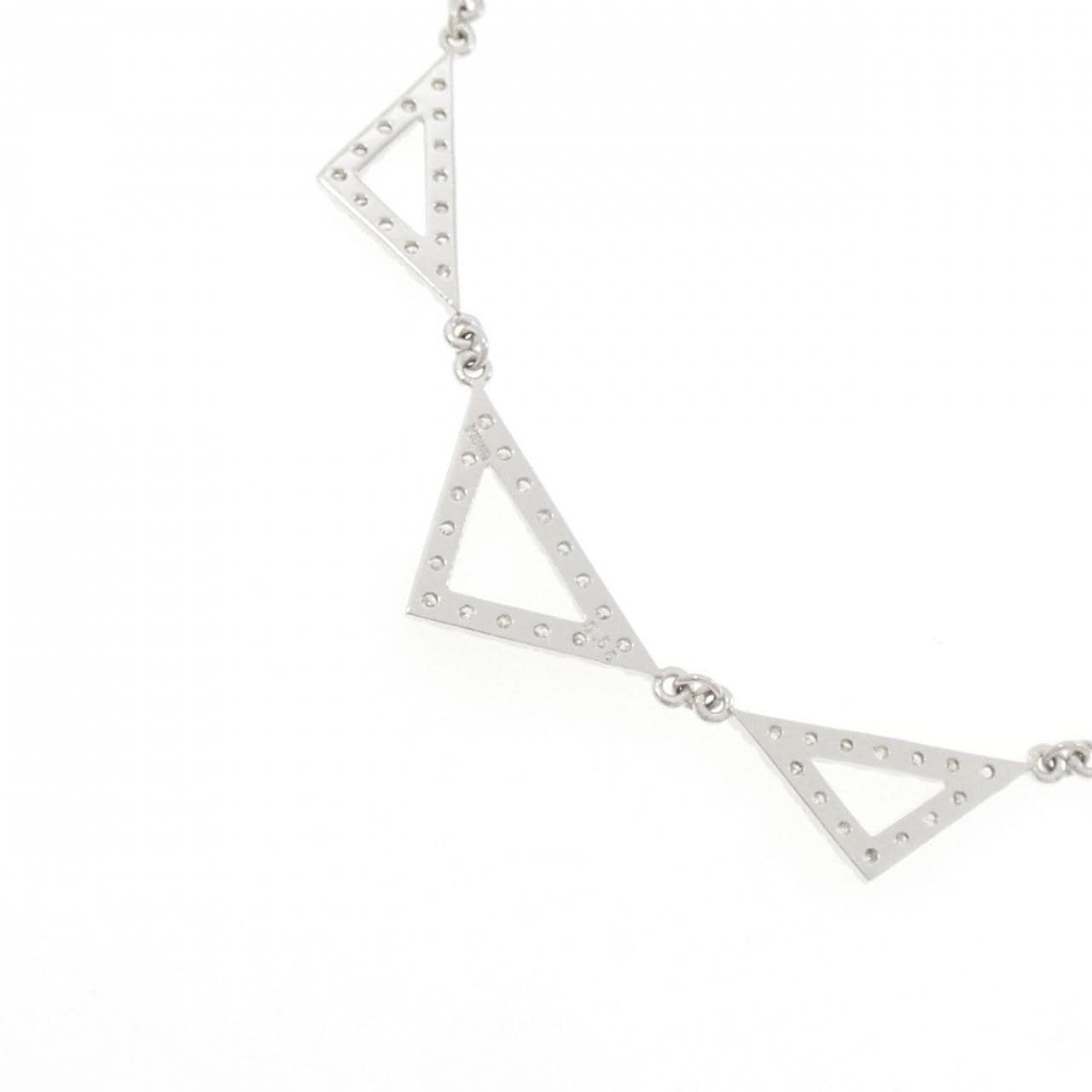 K18WG ダイヤモンド ネックレス 0.56CT