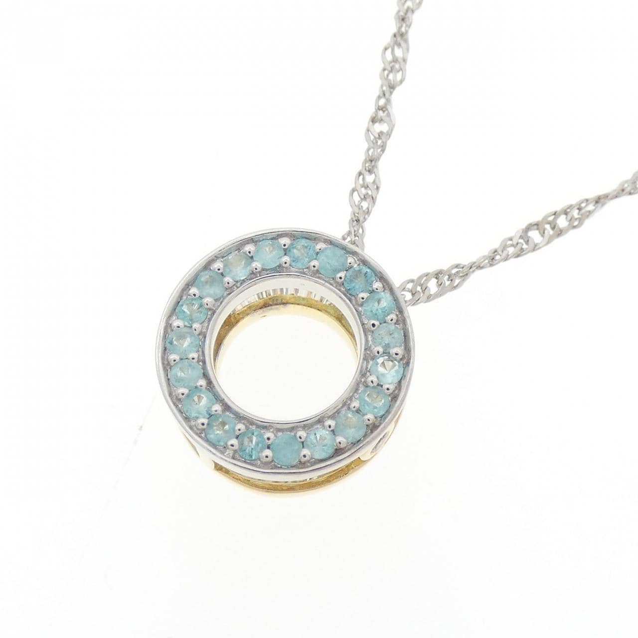 K18YG/PT850/K18WG トルマリン ネックレス 0.21CT