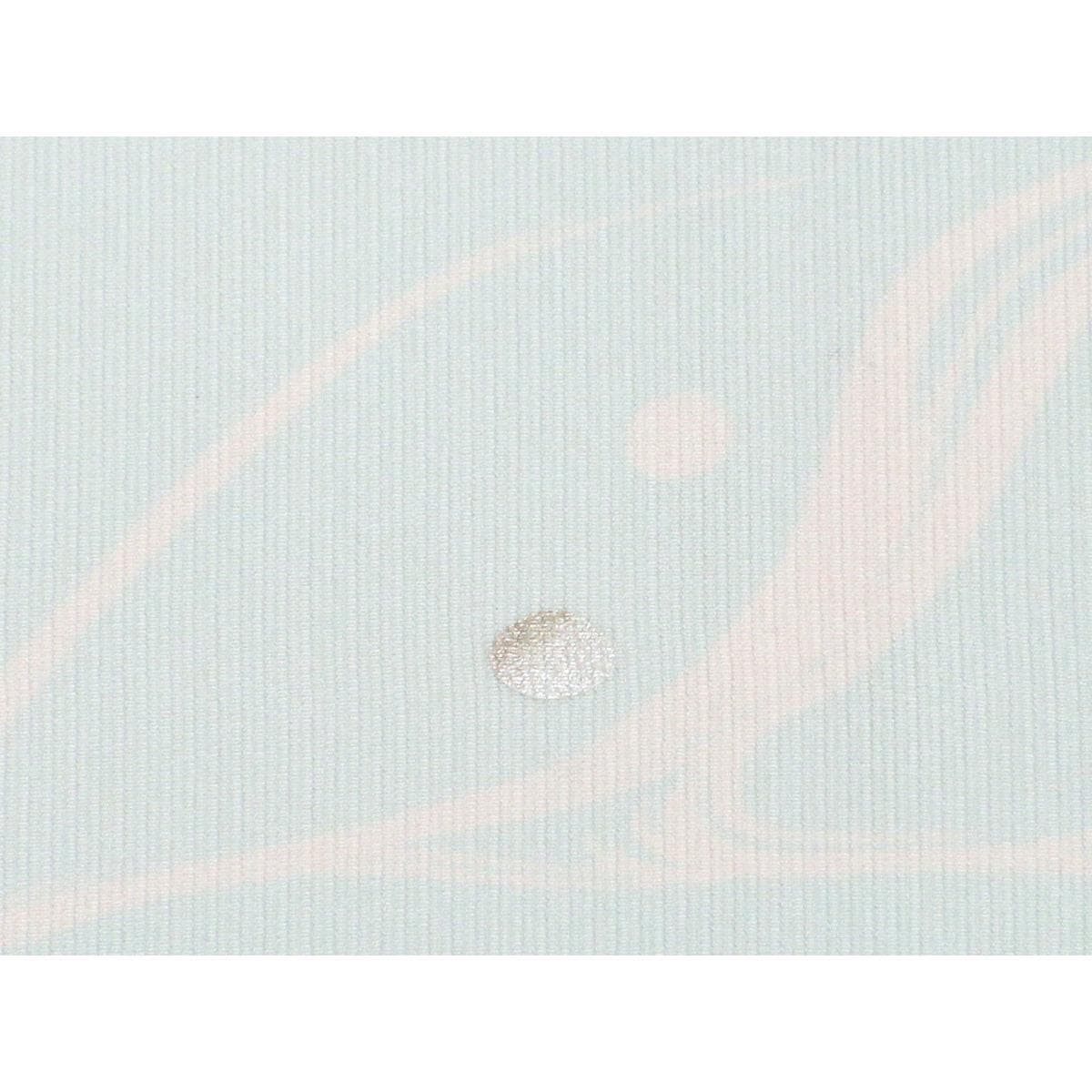 [未使用品] 單層豎紋真絲縐布和服，附友禪金箔