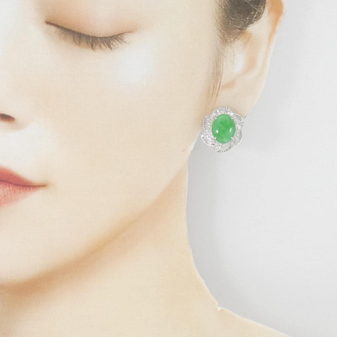 PT900 ヒスイ ピアス 10.45CT