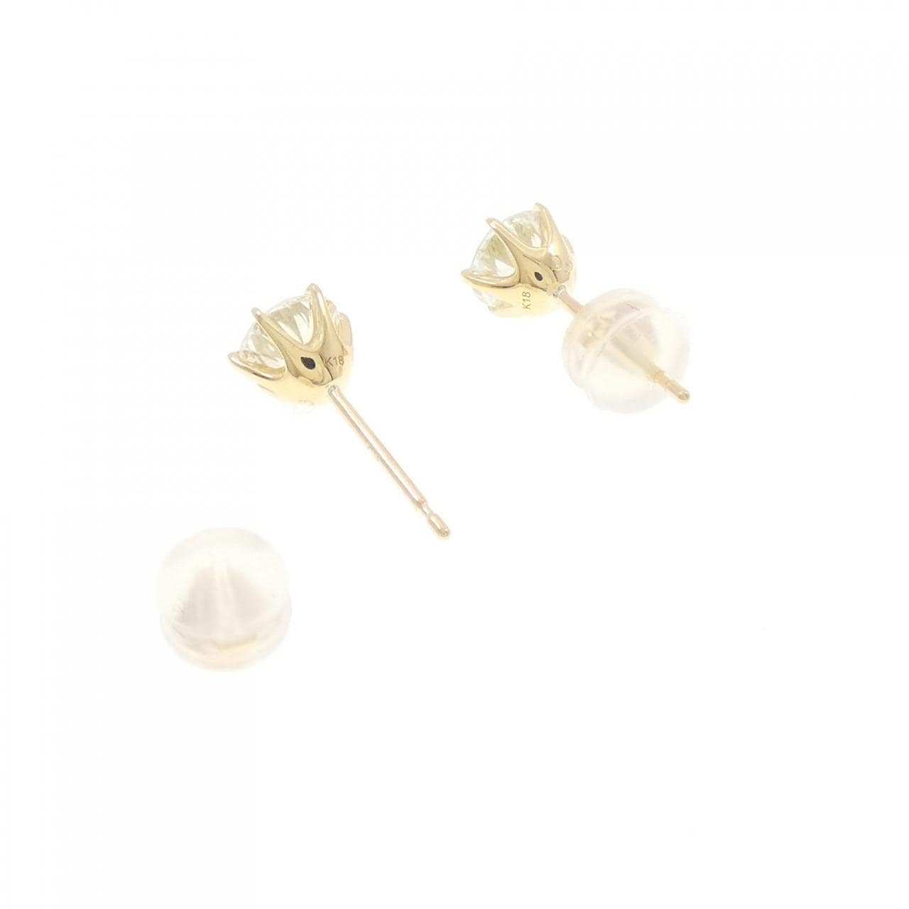 【新品】K18YG ダイヤモンド ピアス 0.523CT 0.520CT H SI1 VG