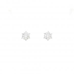 【リメイク】PT900/ST ダイヤモンド ピアス 0.502CT 0.506CT F VS2 3EXT-EXT