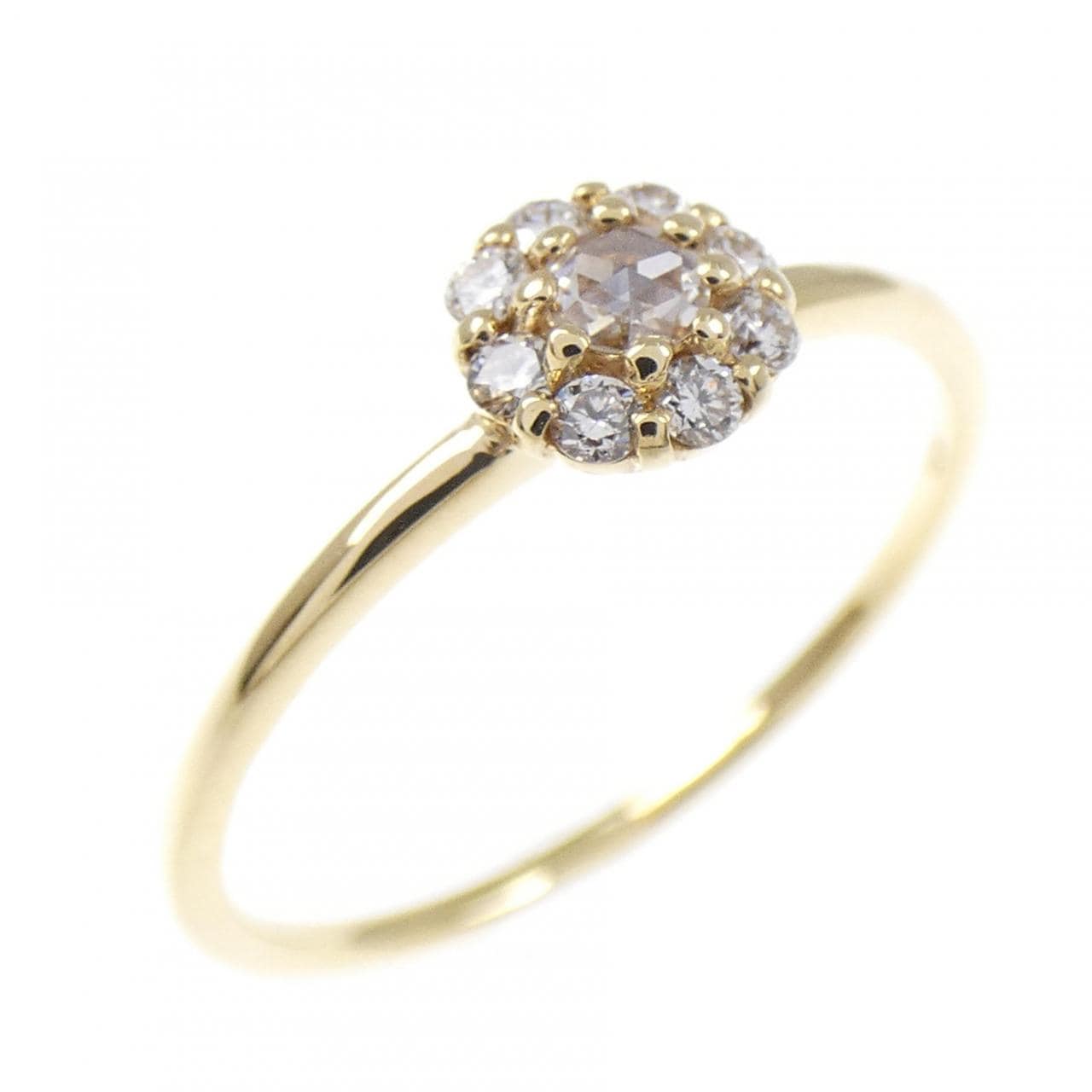 K18YG ダイヤモンド リング 0.12CT