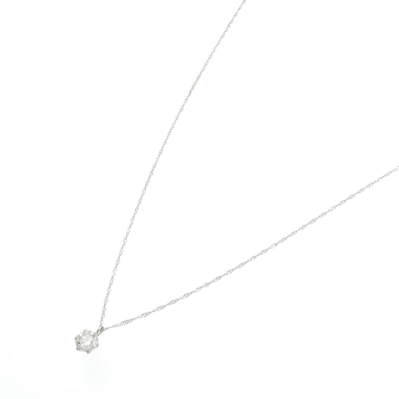 PT900/PT850 ソリティア ダイヤモンド ネックレス 0.318CT