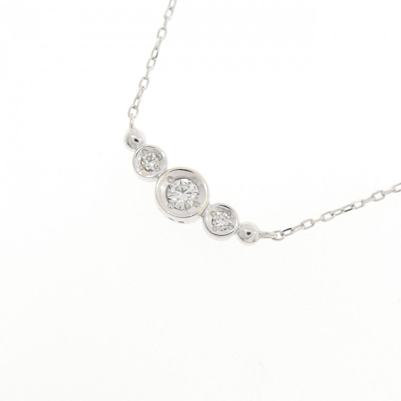 K10WG ダイヤモンド ネックレス 0.05CT