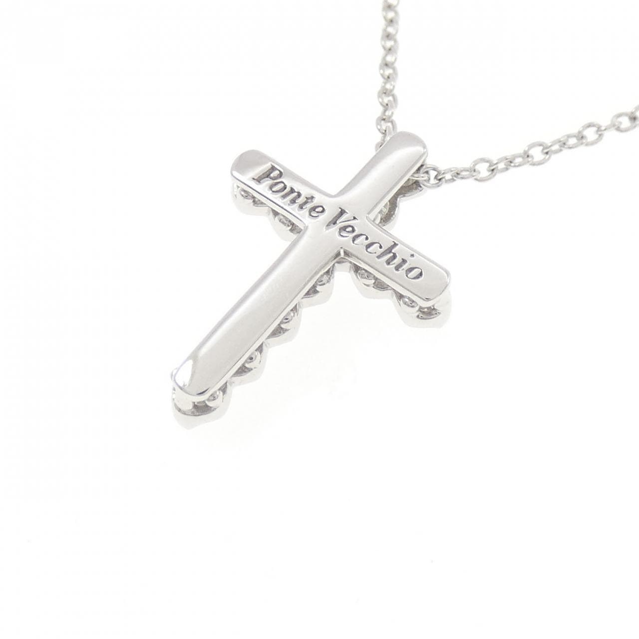 ポンテヴェキオ クロス ダイヤモンド ネックレス 0.20CT