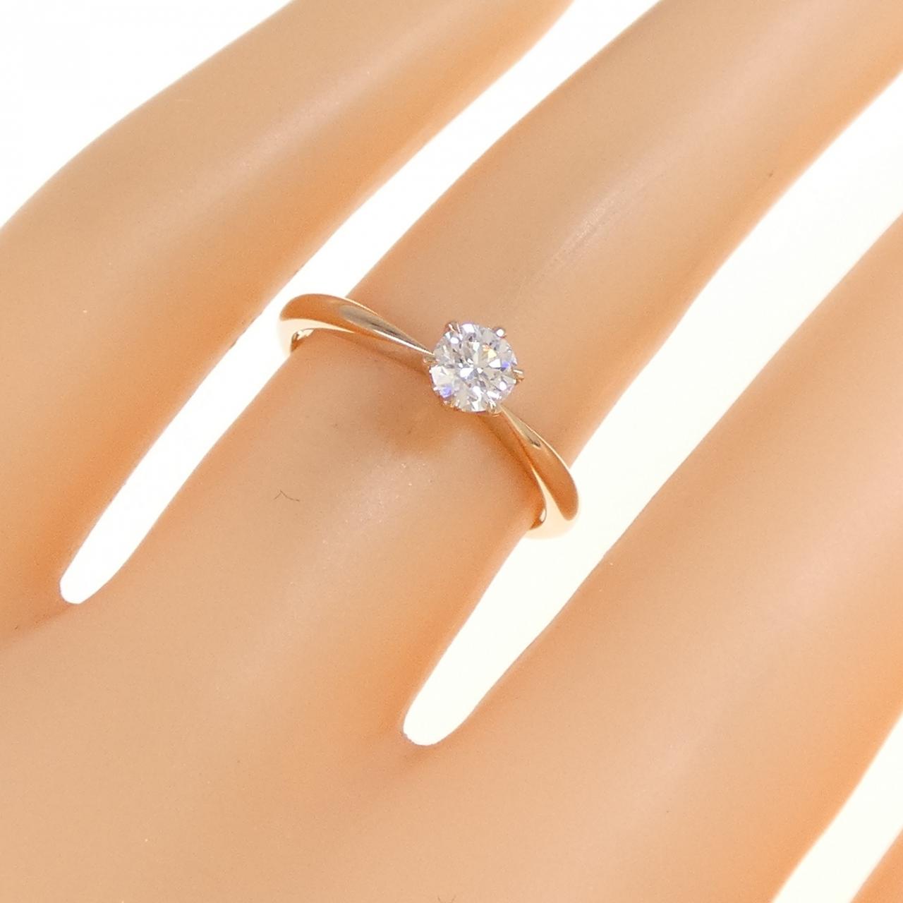K18PG Diamond Ring 0.252CT D SI1 EXT