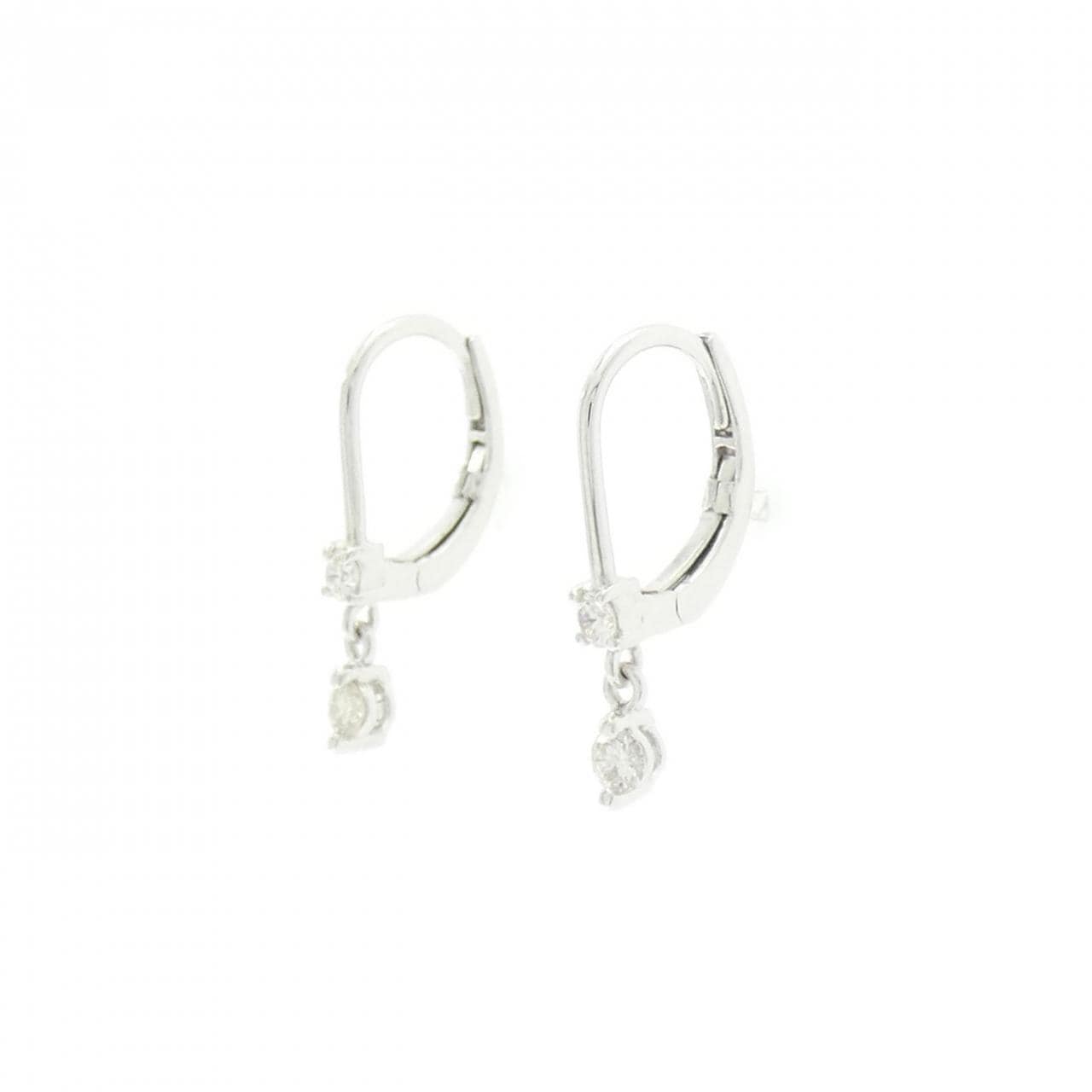 K18WG ダイヤモンド ピアス 0.2CT