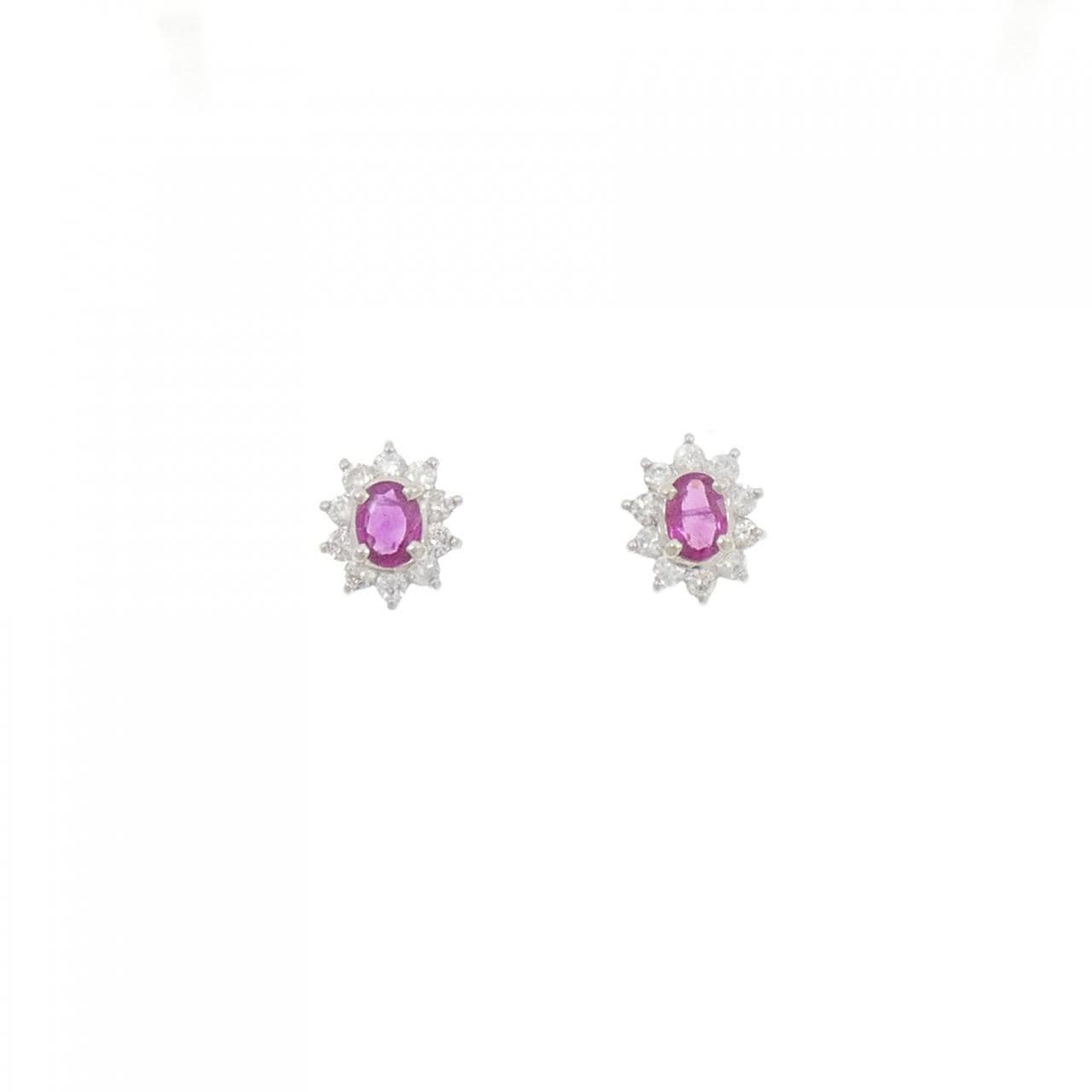 PT850/PT900 ルビー ピアス 0.38CT