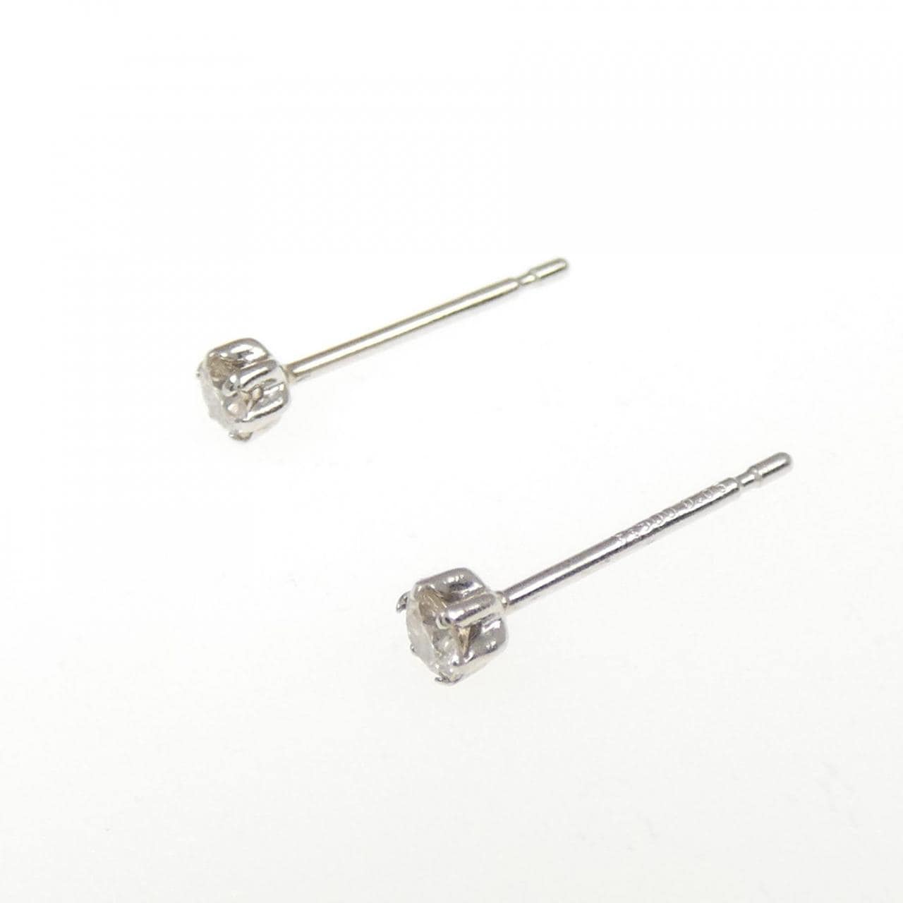 PT900 ソリティア ダイヤモンド ピアス 0.10CT
