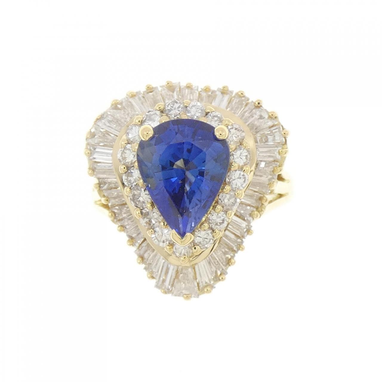 K18YG sapphire ring