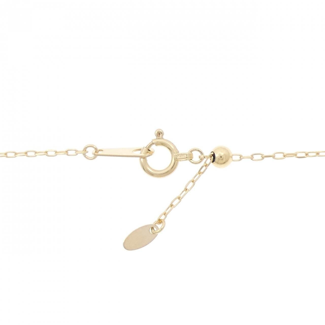 K18YG フラワー ダイヤモンド ネックレス 0.20CT