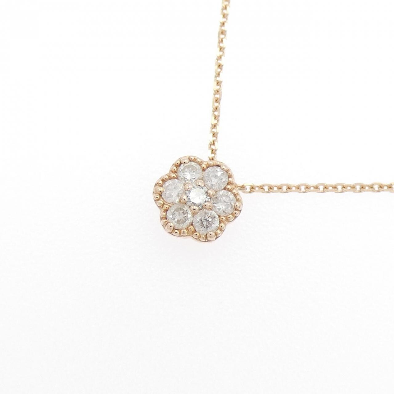 K10PG ダイヤモンド ネックレス 0.16CT