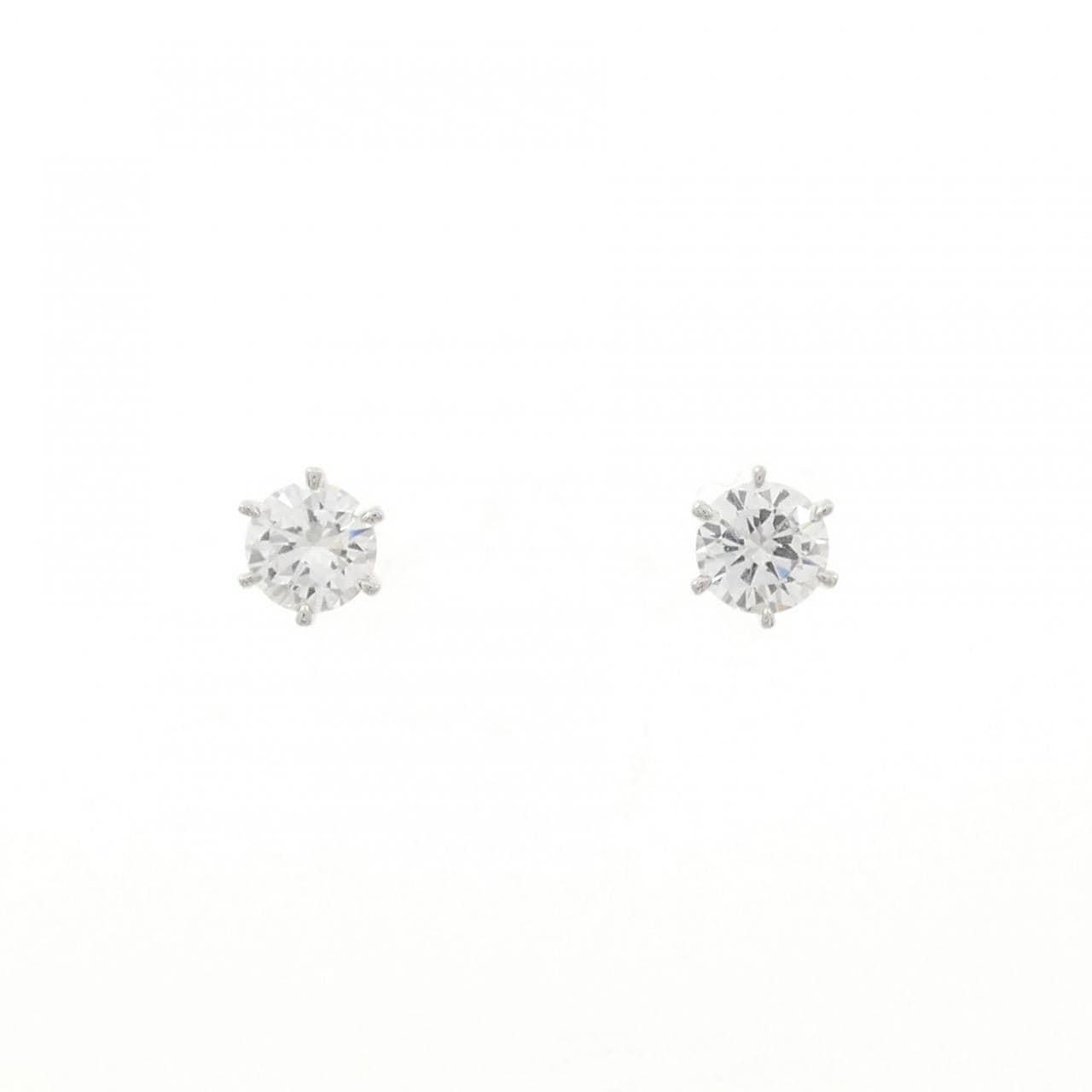 【リメイク】PT900/ST ダイヤモンド ピアス 0.311CT 0.313CT D VS1 VG-G