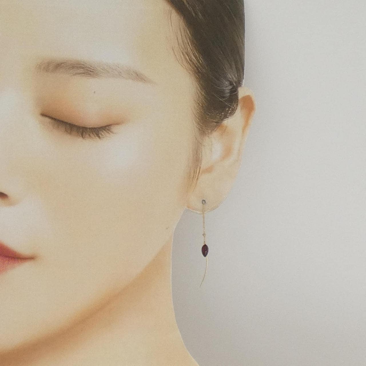 K10YG ガーネット ピアス