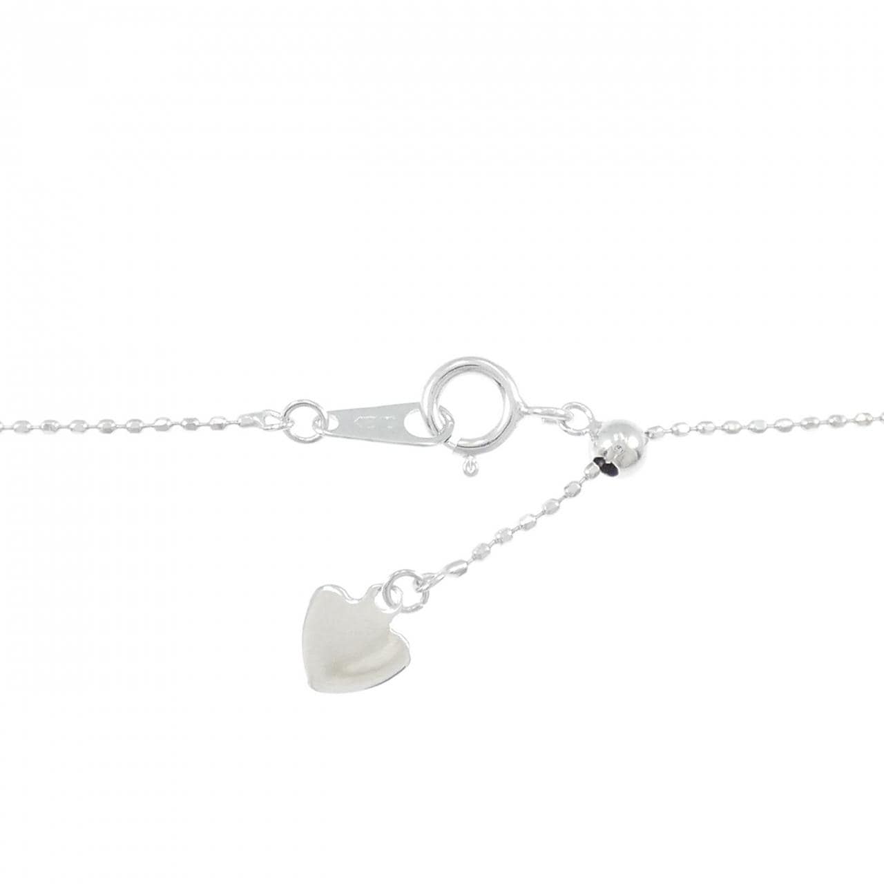 K18WG グリーンガーネット ネックレス