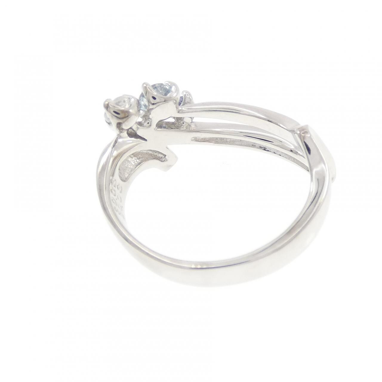 K18WG カラーストーン リング