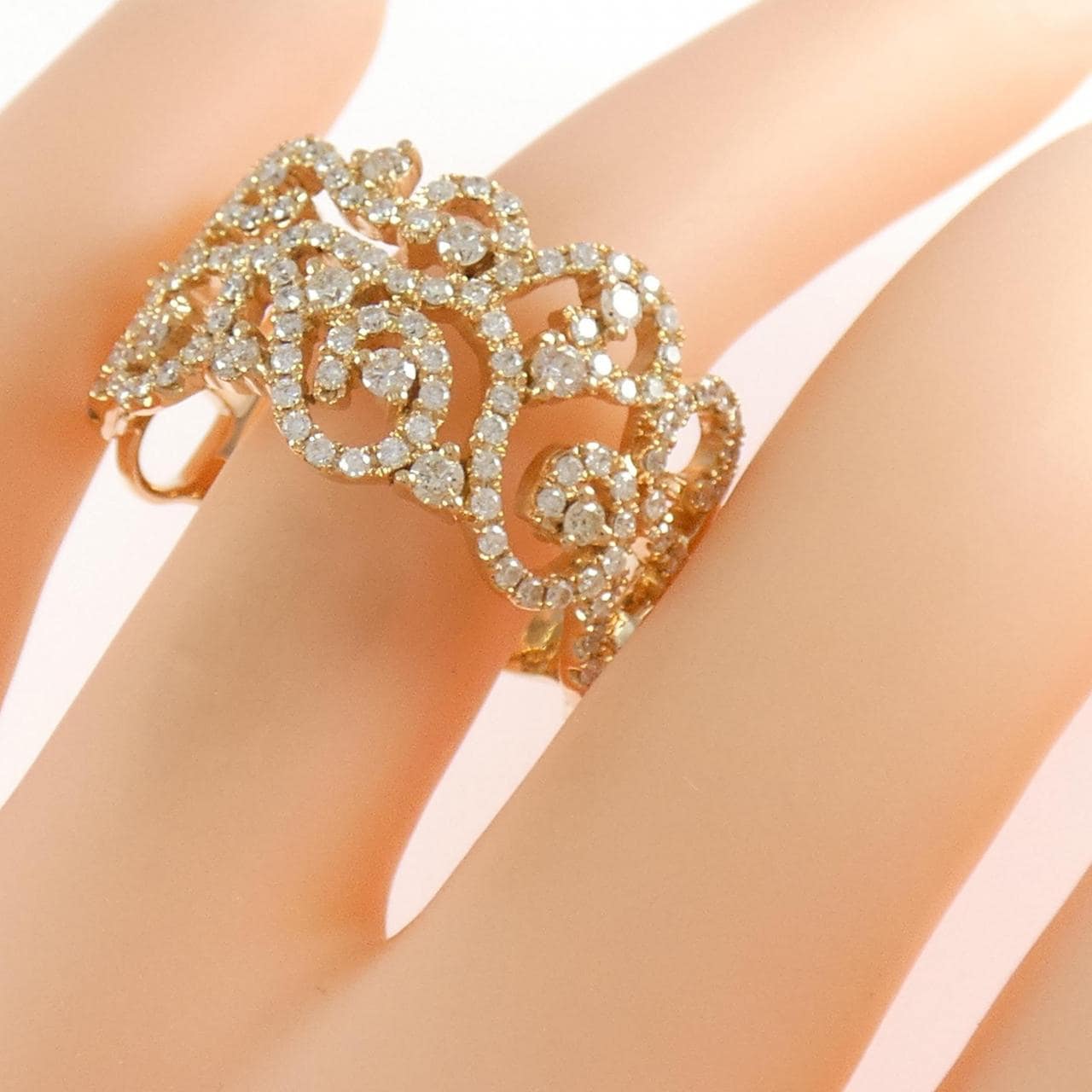 K18PG ダイヤモンド リング 1.10CT