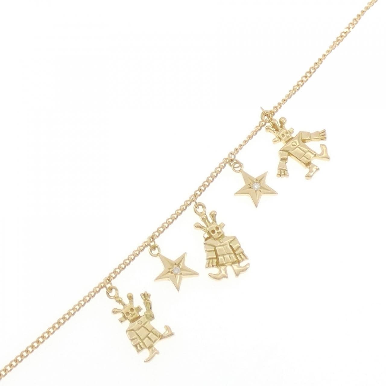 K18YG スター ダイヤモンド ブレスレット