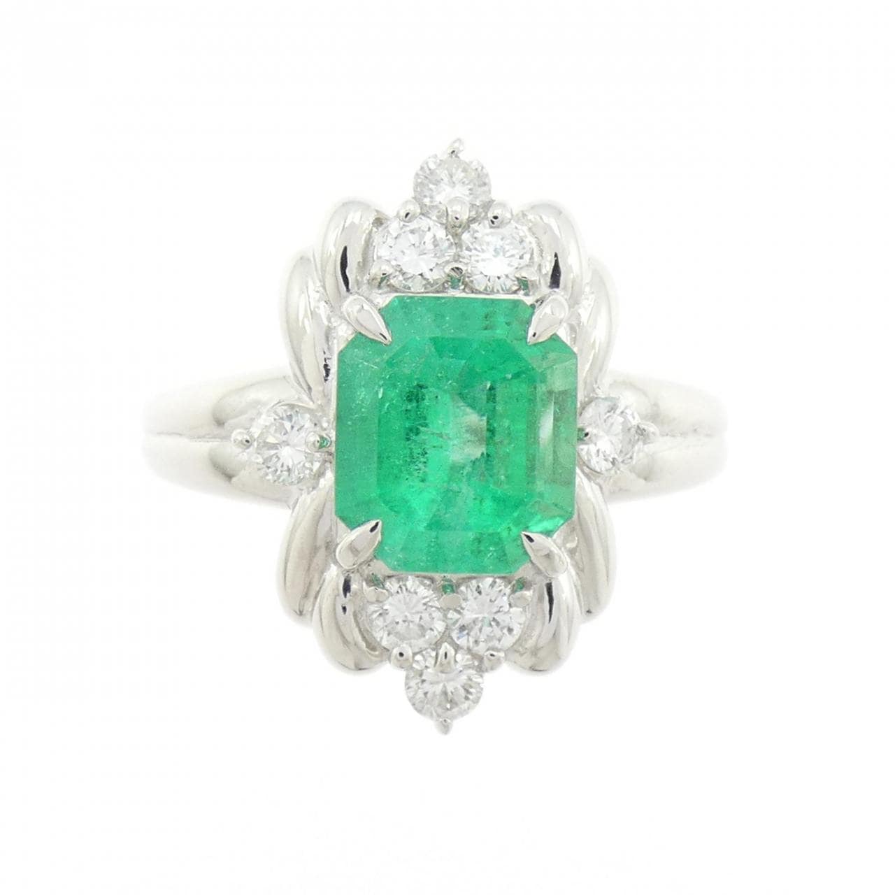 PT900 エメラルド リング 2.14CT