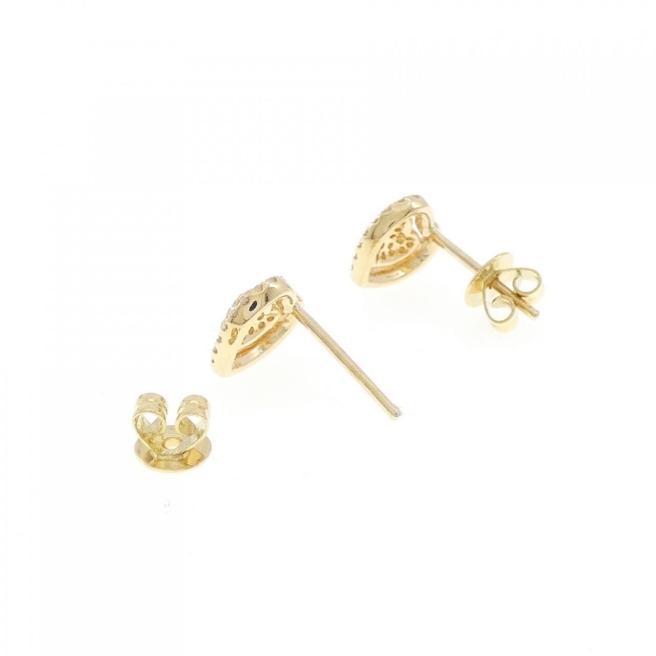 K18YG 心形钻石耳环 0.22CT
