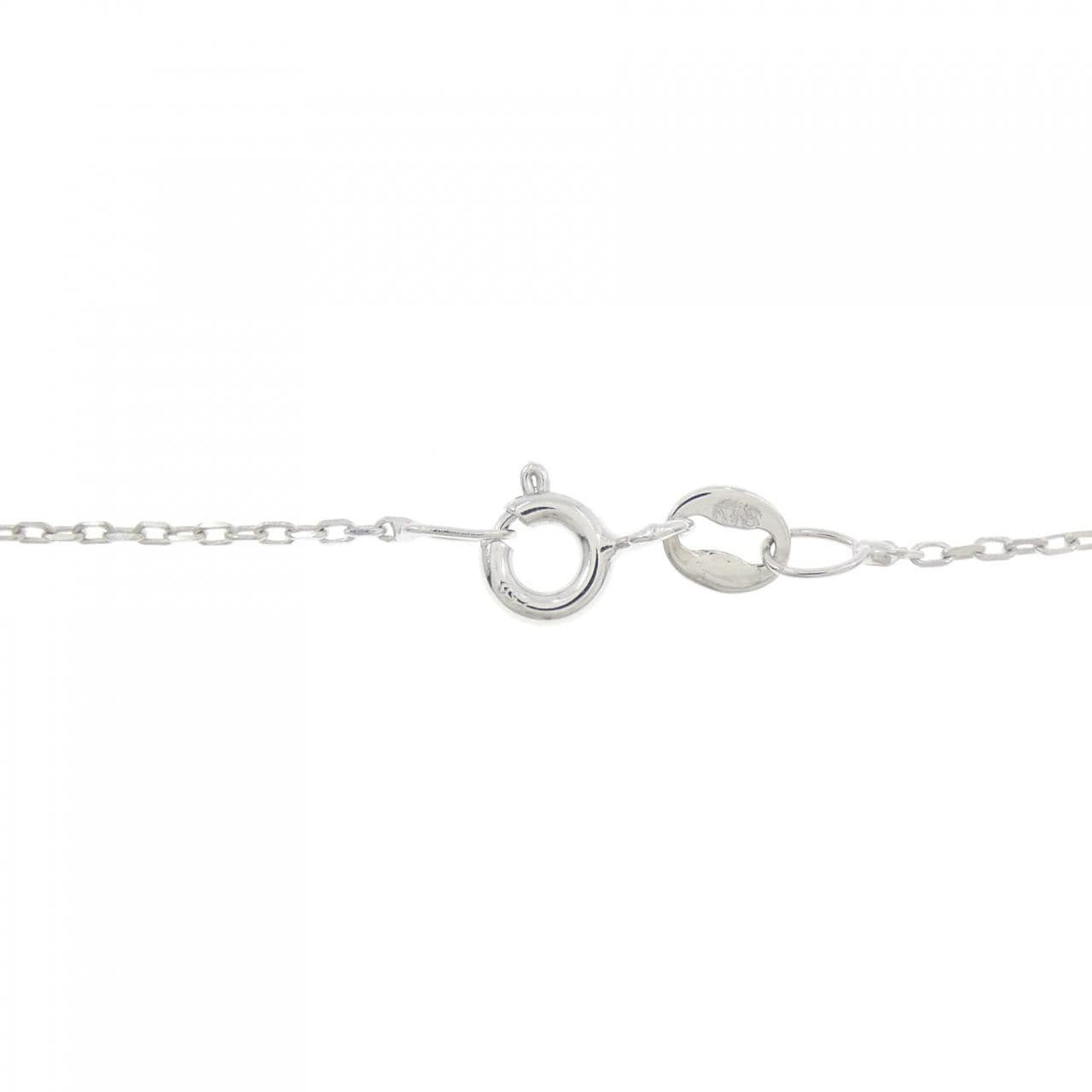 K18WG ムーン ダイヤモンド ネックレス 0.55CT