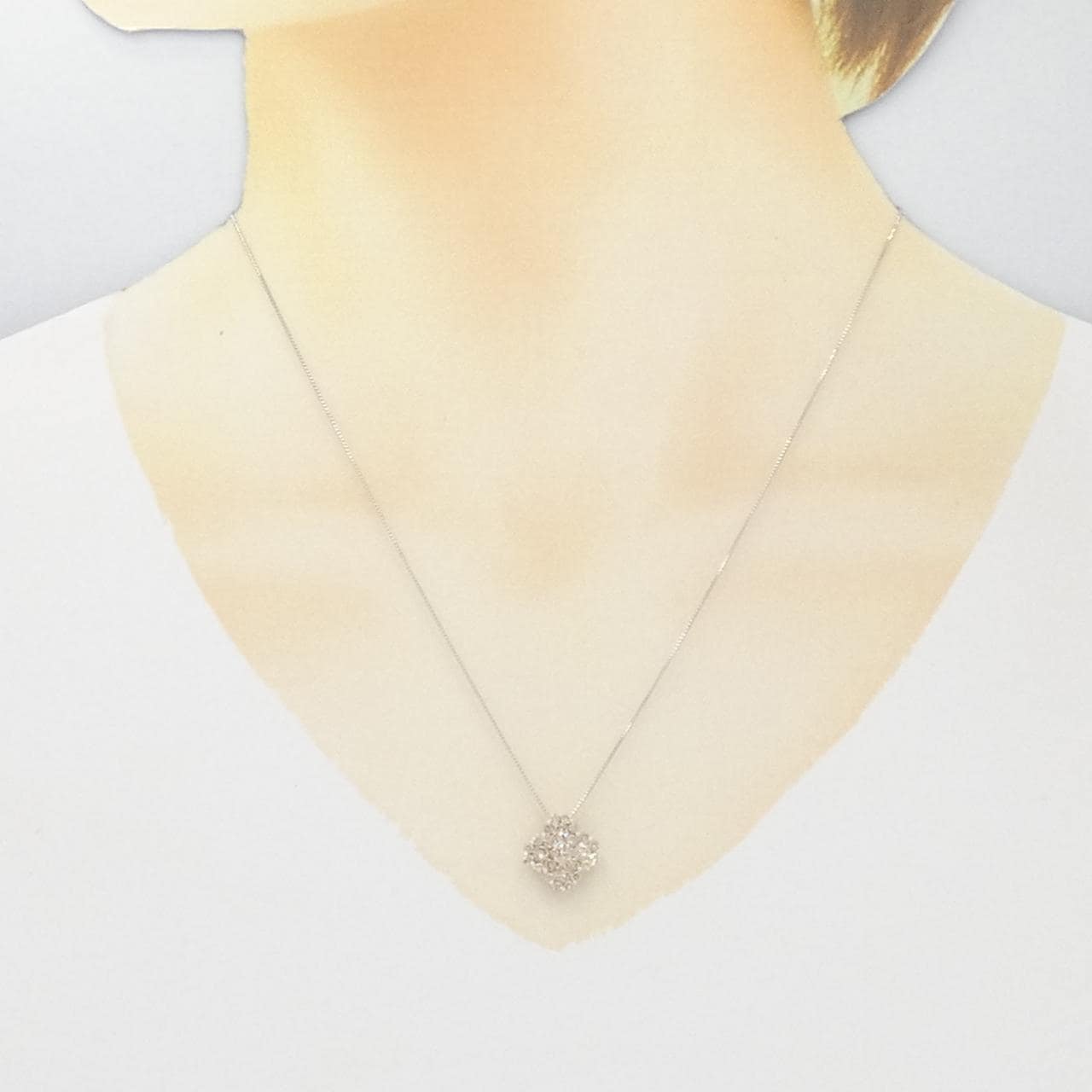 K18WG Diamond necklace