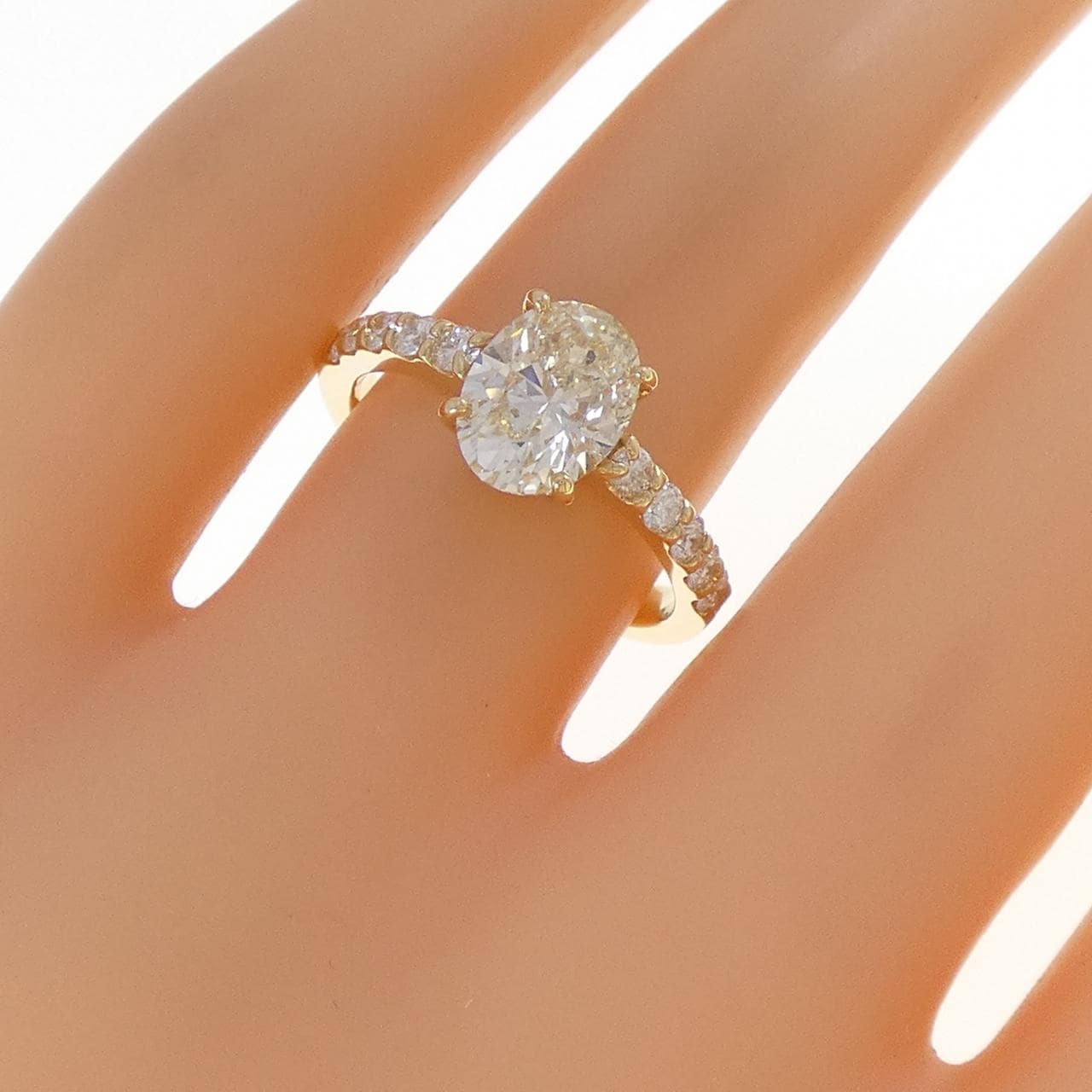 【リメイク】K18YG ダイヤモンド リング 1.531CT VLY SI2 オーバルカット