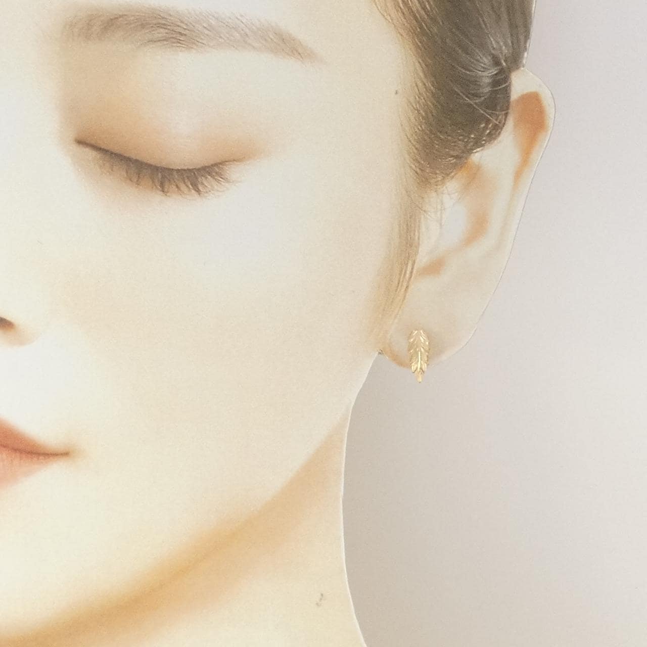 K18YG リーフ ピアス