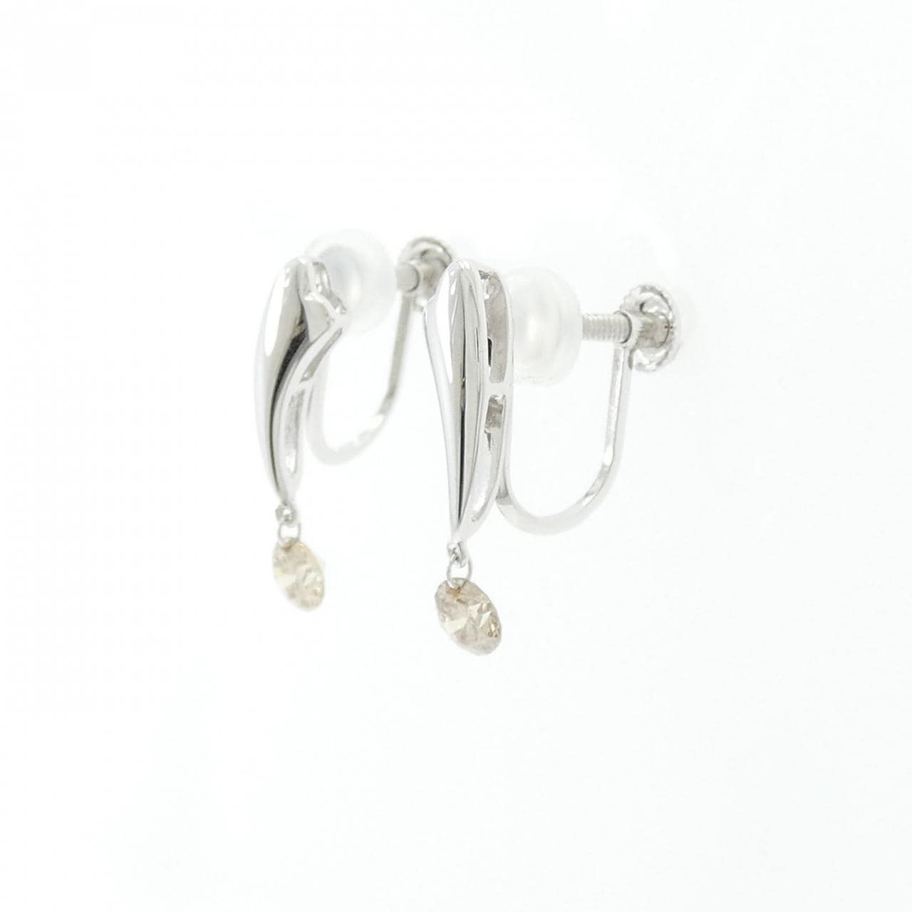 K18WG ダイヤモンド イヤリング 0.40CT