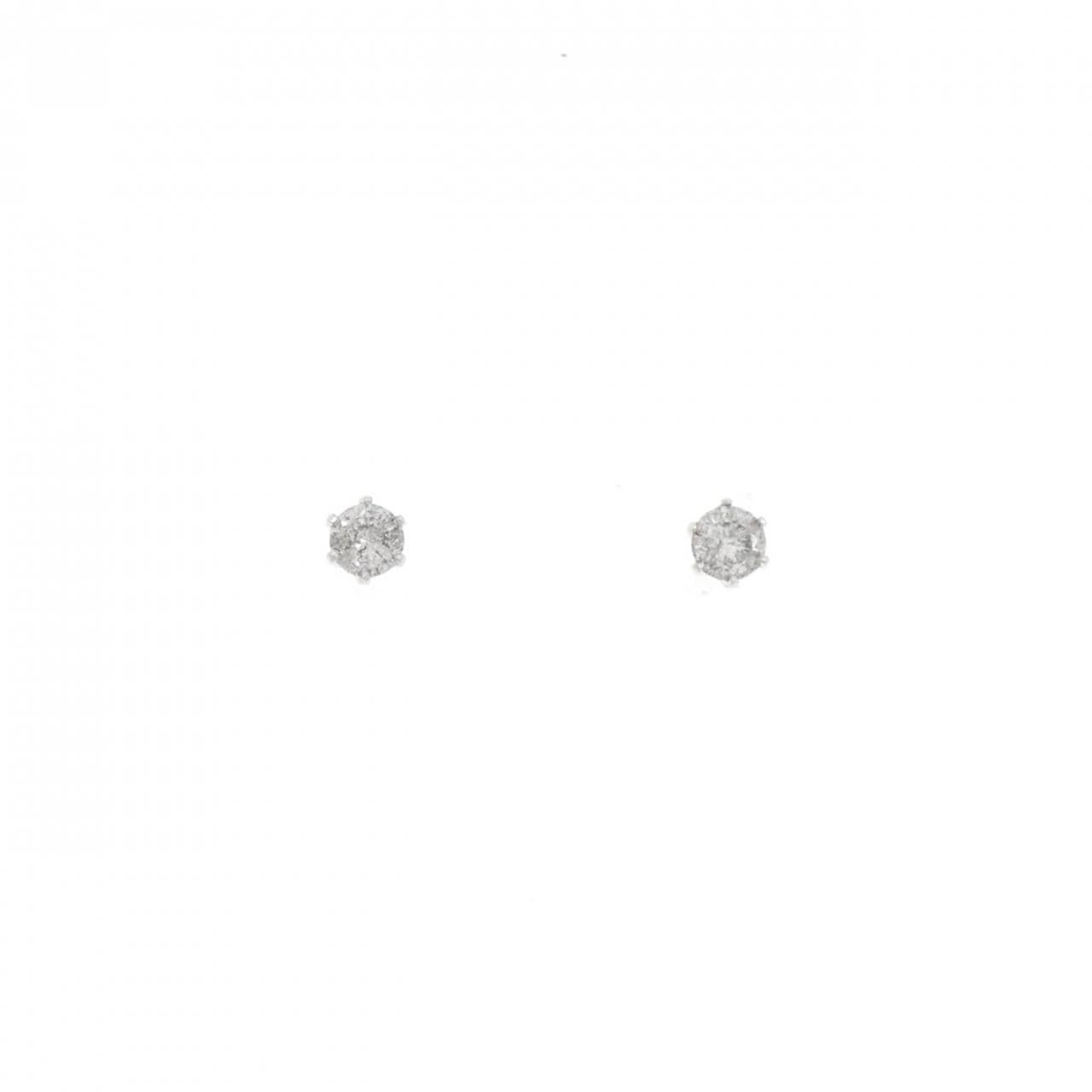 PT900 ソリティア ダイヤモンド ピアス 0.20CT