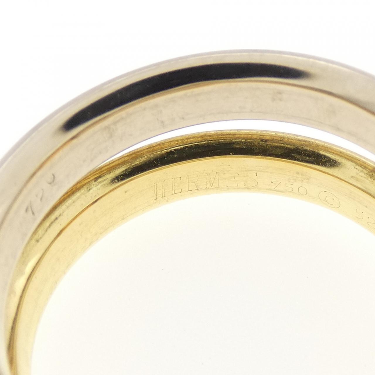 [vintage] HERMES 750YG/750WG Ring