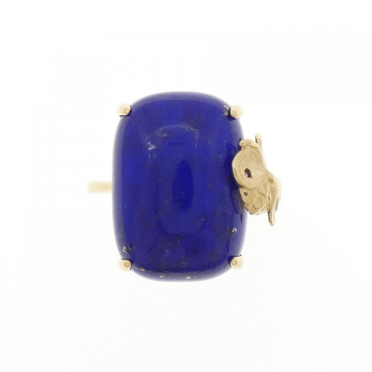 K18YG フクロウ ラピスラズリ リング 13.86CT