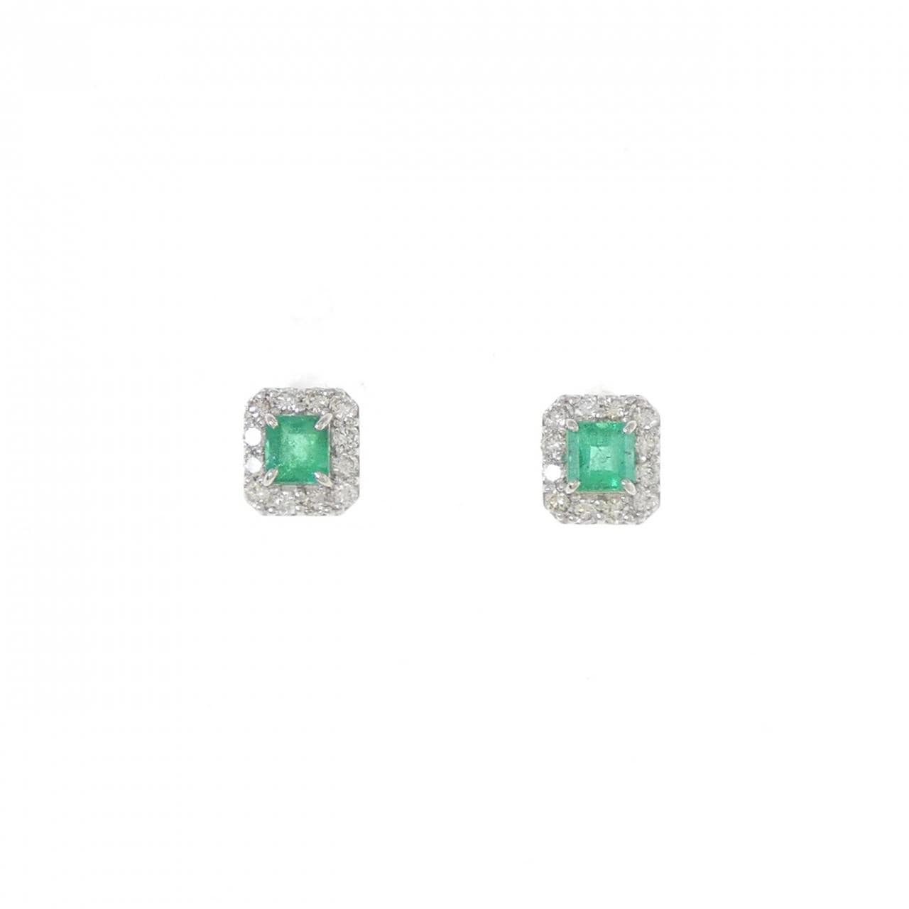 [BRAND NEW] PT Emerald Earrings 0.32CT