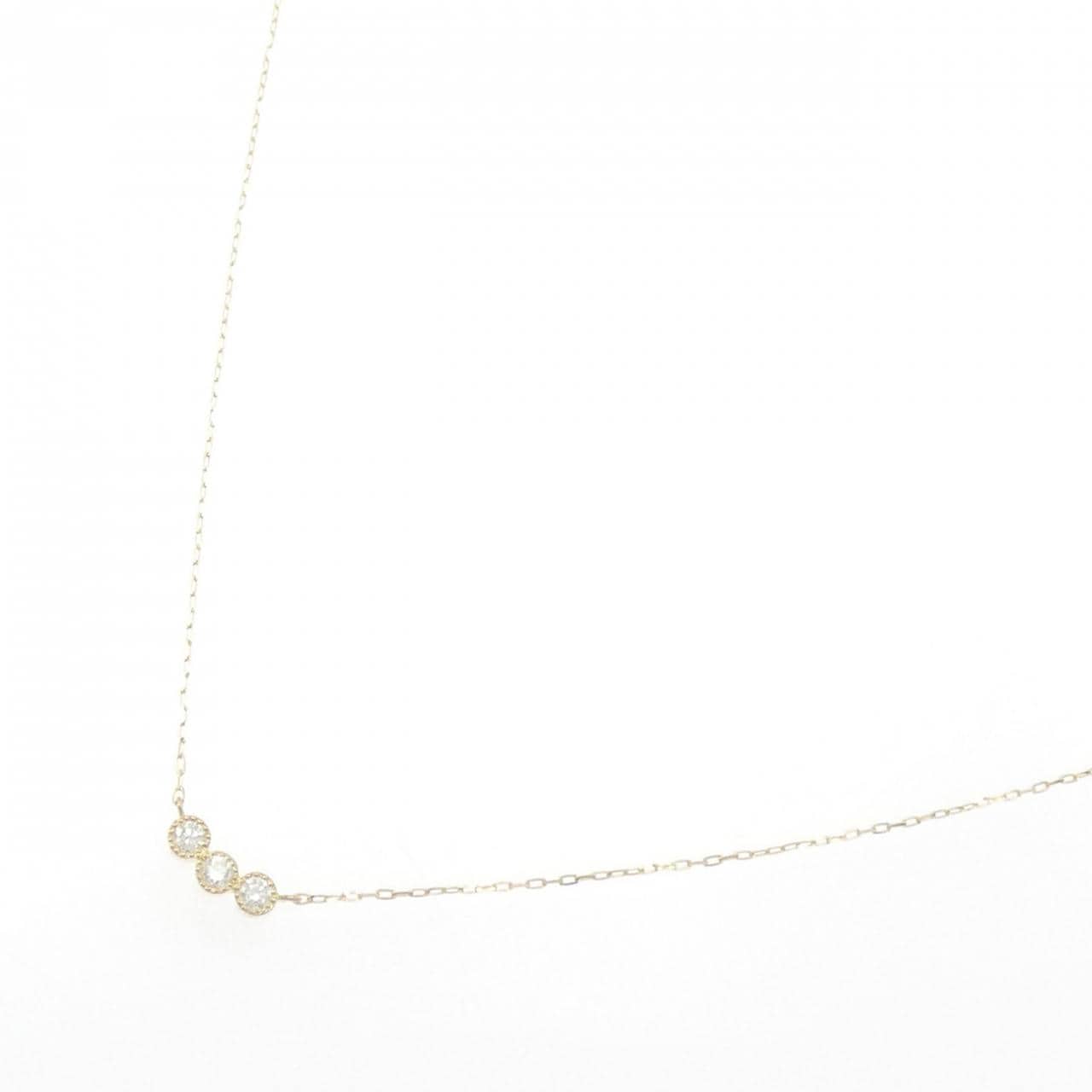 【リメイク】K18YG ダイヤモンド ネックレス 0.10CT