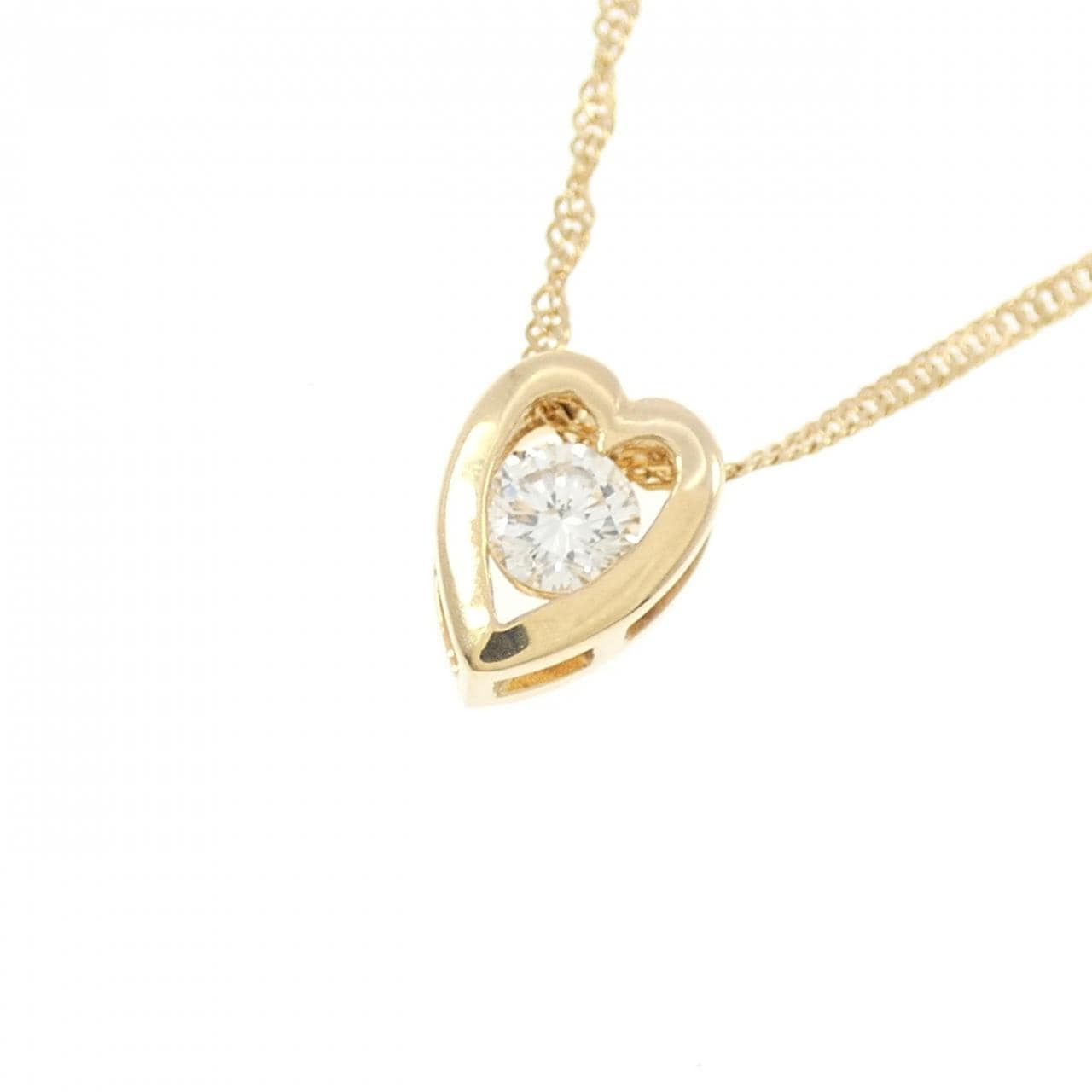 18K黃金鑽石項鍊，0.19克拉