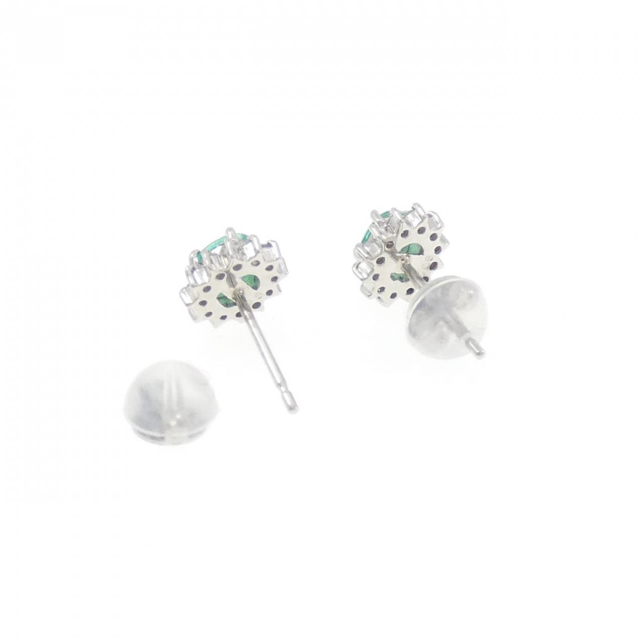 PT900 エメラルド ピアス