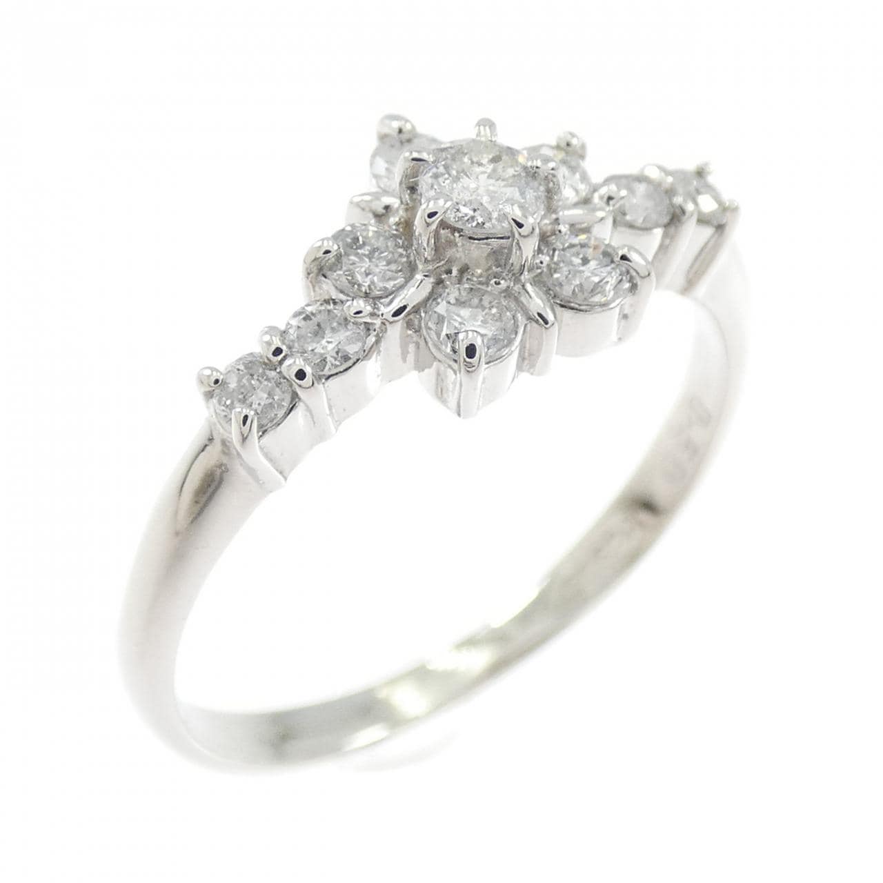 PT900 フラワー ダイヤモンド リング 0.50CT