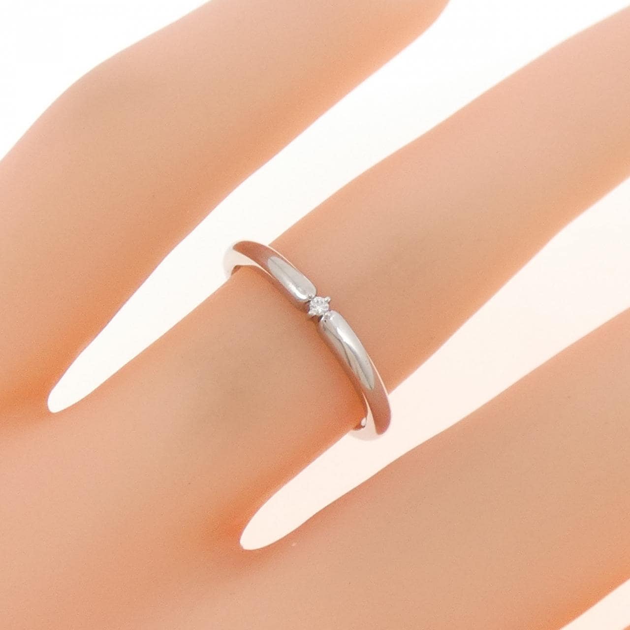 PT950 ダイヤモンド リング 0.007CT