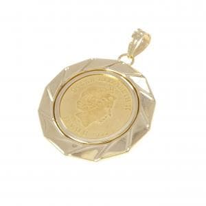 K18YG(枠) コイン ペンダント